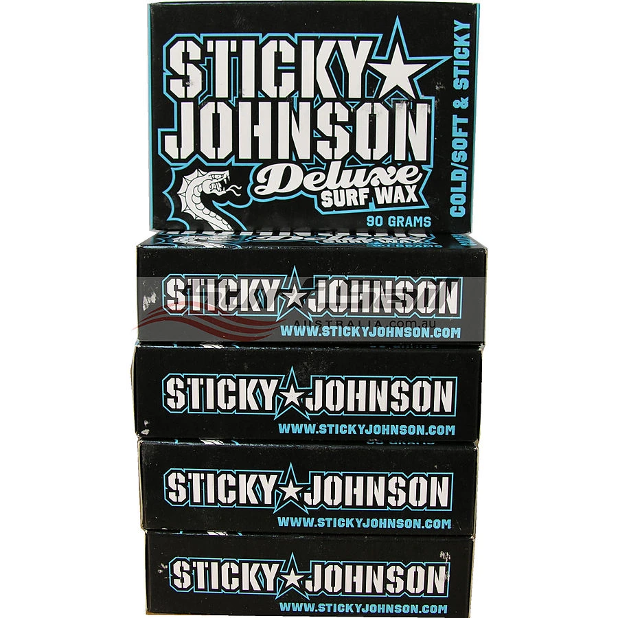 Sticky Johnson Cold Water Deluxe Surf Wax 5 Pack 1 Sticky Johnson Cold Water Deluxe Surf Wax 5 Pack