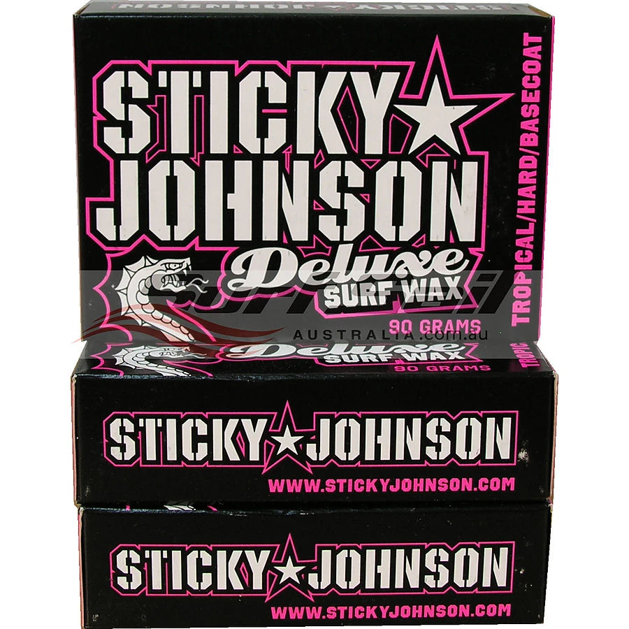 Sticky Johnson Tropical Water Deluxe Surf Wax 3 Pack 1 Sticky Johnson Tropical Water Deluxe Surf Wax 3 Pack