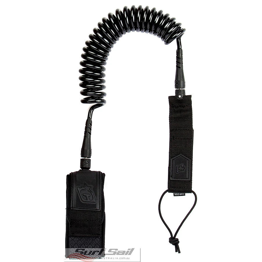 Creatures Of Leisure SUP 10 Coiled Knee (3m X 8mm) Black Leash 1 Creatures Of Leisure SUP 10 Coiled Knee (3m X 8mm) Black Leash