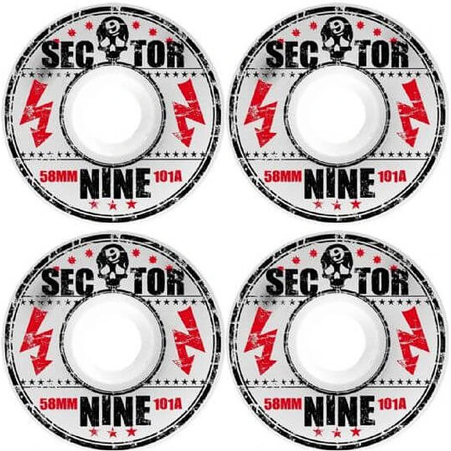 Sector 9 58MM 101A Park Formula White Skate Wheels 1 Sector 9 58MM 101A Park Formula White Skate Wheels