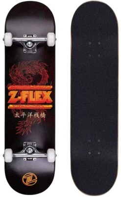 Z Flex Dragon Black Complete Skateboard 8.25"