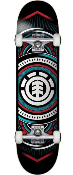 Element Hatched Red Blue 8.0 Complete Skateboard