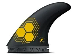 Futures AM2 Alpha Carbon Large Tri Fin Set Carbon Yellow