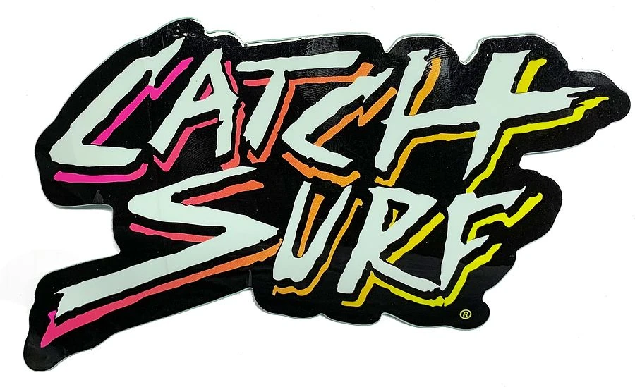 Catch Surf Tropical Logo Sticker Black White 1 Catch Surf Tropical Logo Sticker Black White