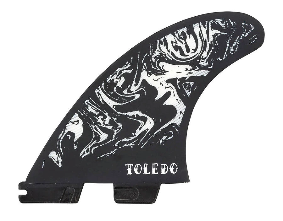 FCS II Filipe Toledo PC Athlete Series Accelerator Tri Fins Black White 2 FCS II Filipe Toledo PC Athlete Series Accelerator Tri Fins Black White - Image 2