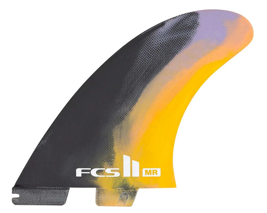FCS II MR PC Twin+1 XLarge Fin Set Black Colour Swirl 1 FCS II MR PC Twin+1 XLarge Fin Set Black Colour Swirl