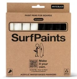Surfpaints Surfboard Black And White Paint Pens