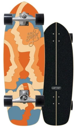 Carver GrlSwirl Silhouette Raw Complete Skateboard